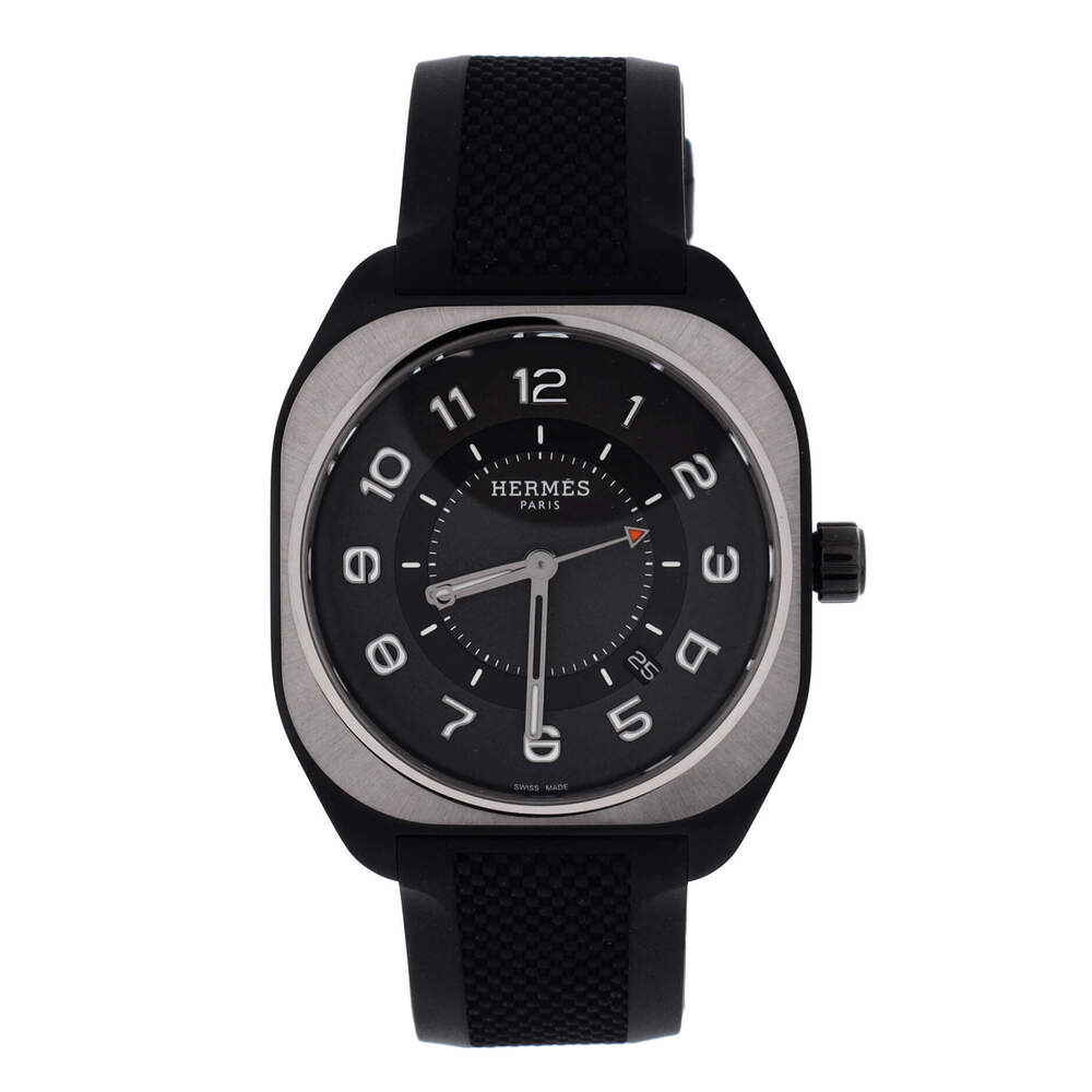 Hermes 39 H08 Automatic Watch Titanium and Rubber
